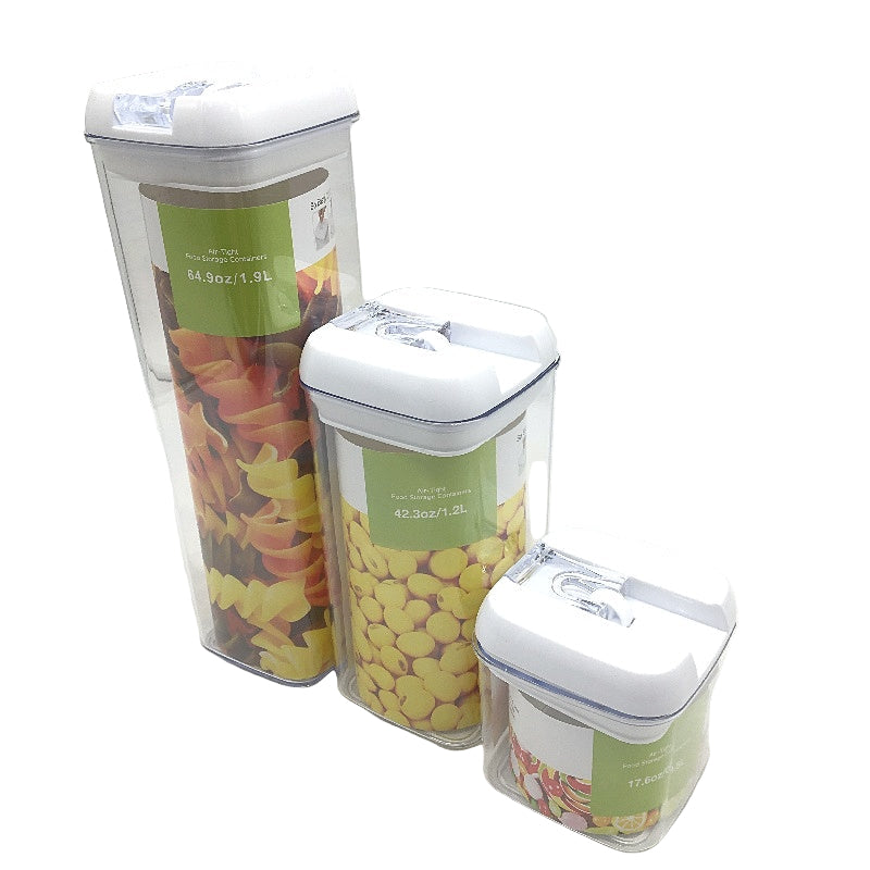 Cinimax 14 Pack Flip Lock White Lids Plastic Food Storage Containers NEW