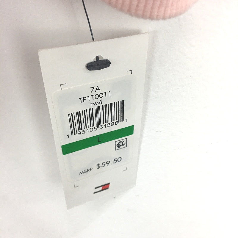 Tommy Hilfiger Sport Pink Cowl Neck Cotton Training Sweater Ladies Sz Large NEW