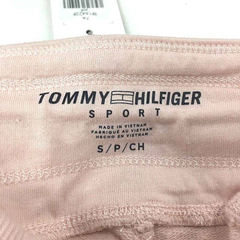 Tommy Hilfiger Sport Pink Cotton Terry Training Jogger Pants Ladies Sz Small NEW