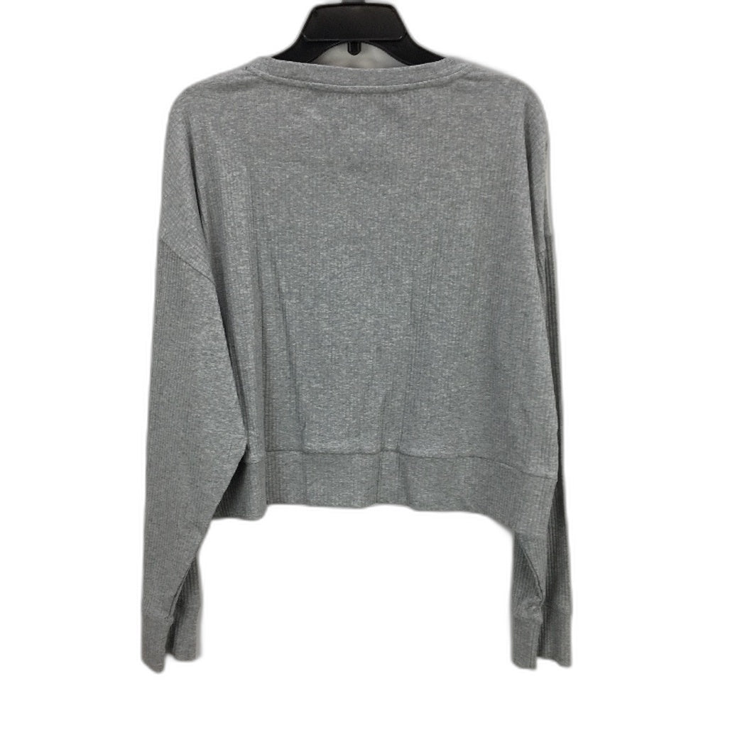 Tommy Hilfiger Sport Ribbed Grey Marle Boxy Sweatshirt Ladies Size XL NEW
