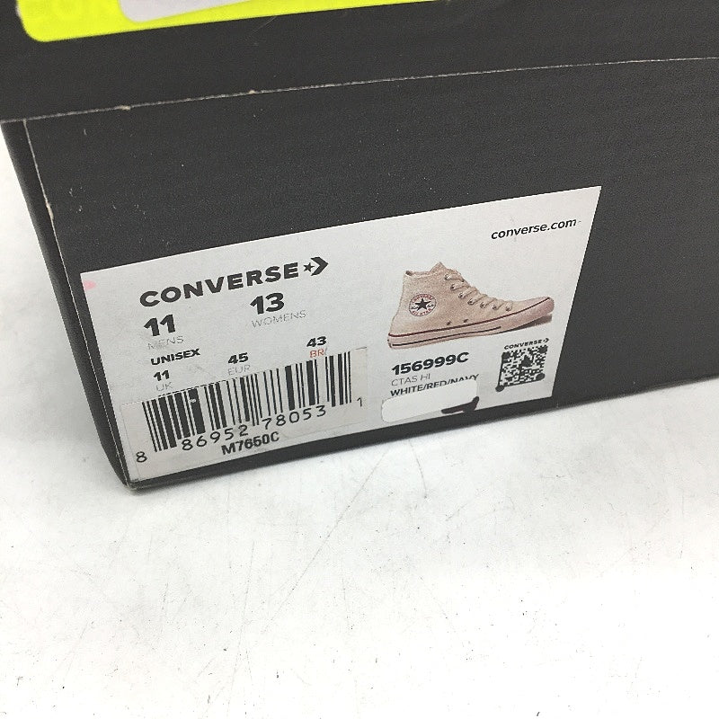 Converse CTAS Hi White Chuck All Star High Top Sneakers Unisex M11 L13 EU 45 NEW