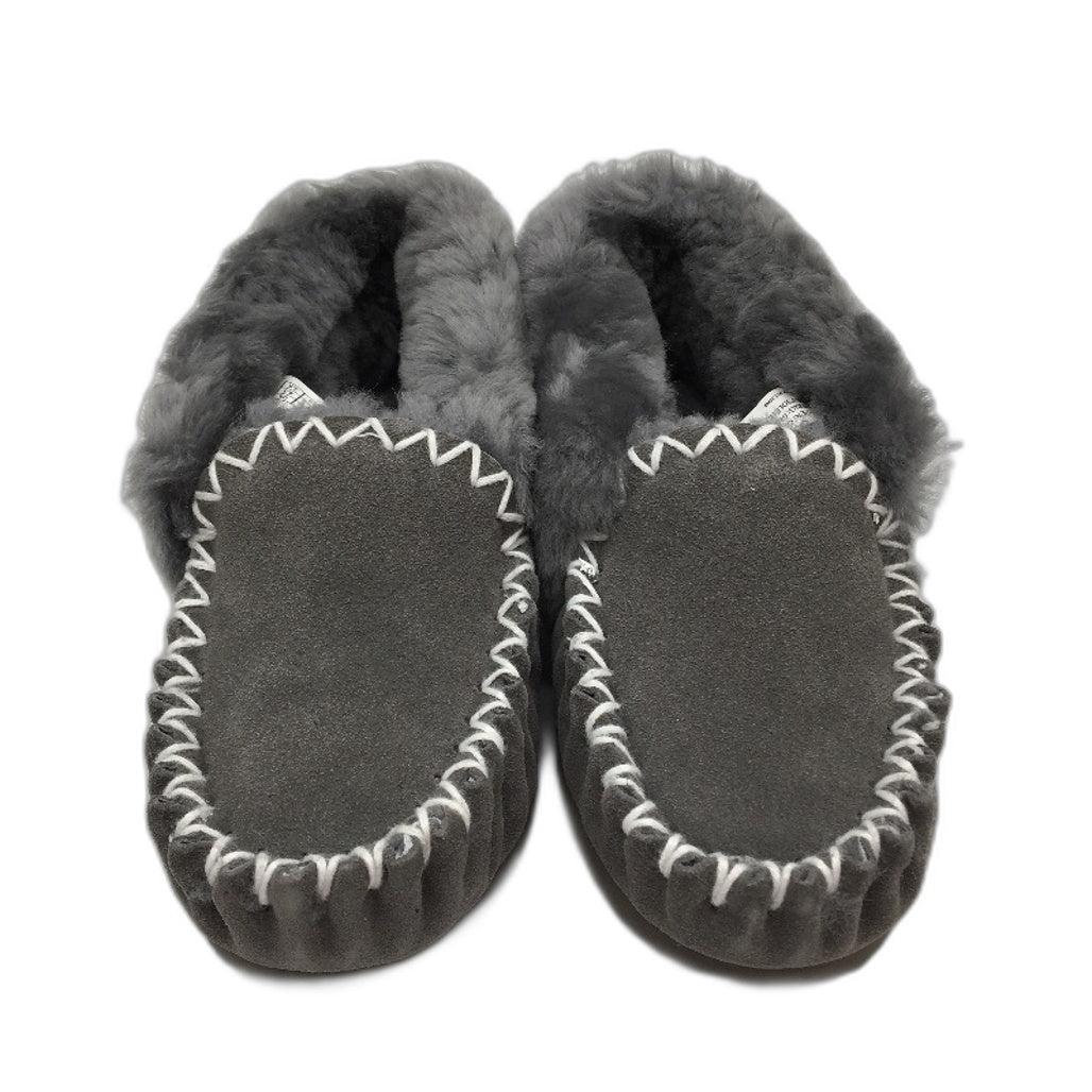 UGG Outback Australian Sheepskin Grey Moccasins Unisex Size EU 37 M5 L6 NEW