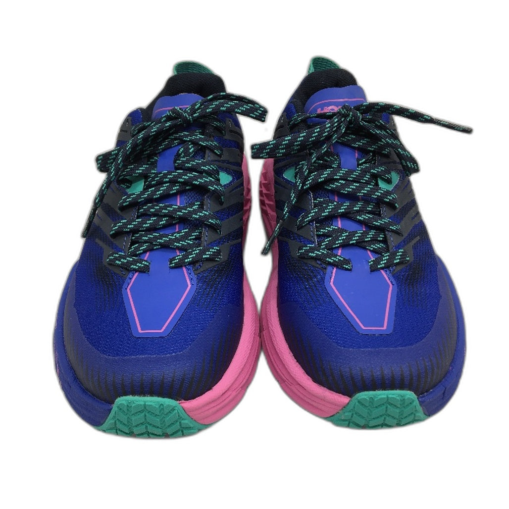 Hoka Vibram Megagrip Blue & Pink Speedgoat 4 Sneaker Ladies Size US 7 EU 38 NEW