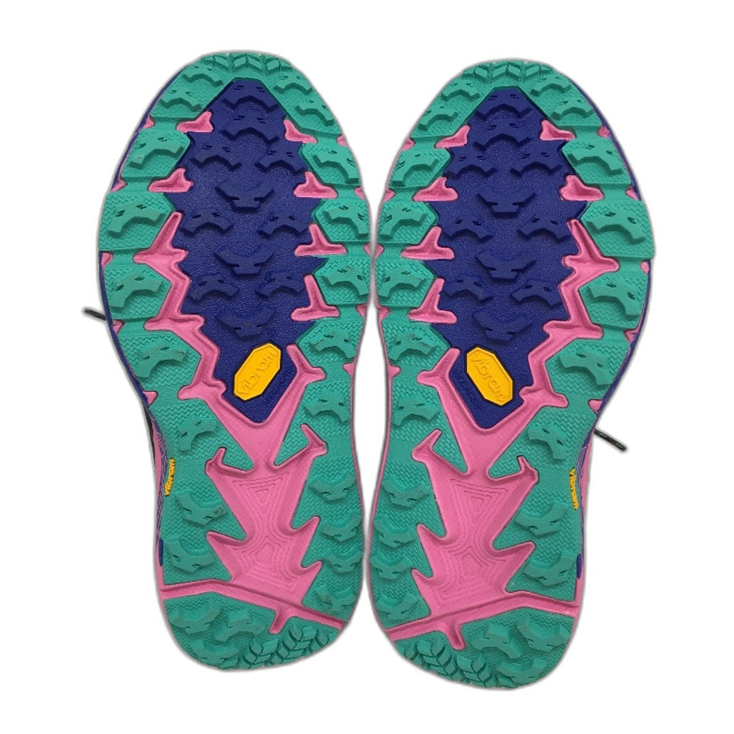 Hoka Vibram Megagrip Blue & Pink Speedgoat 4 Sneaker Ladies Size US 7 EU 38 NEW
