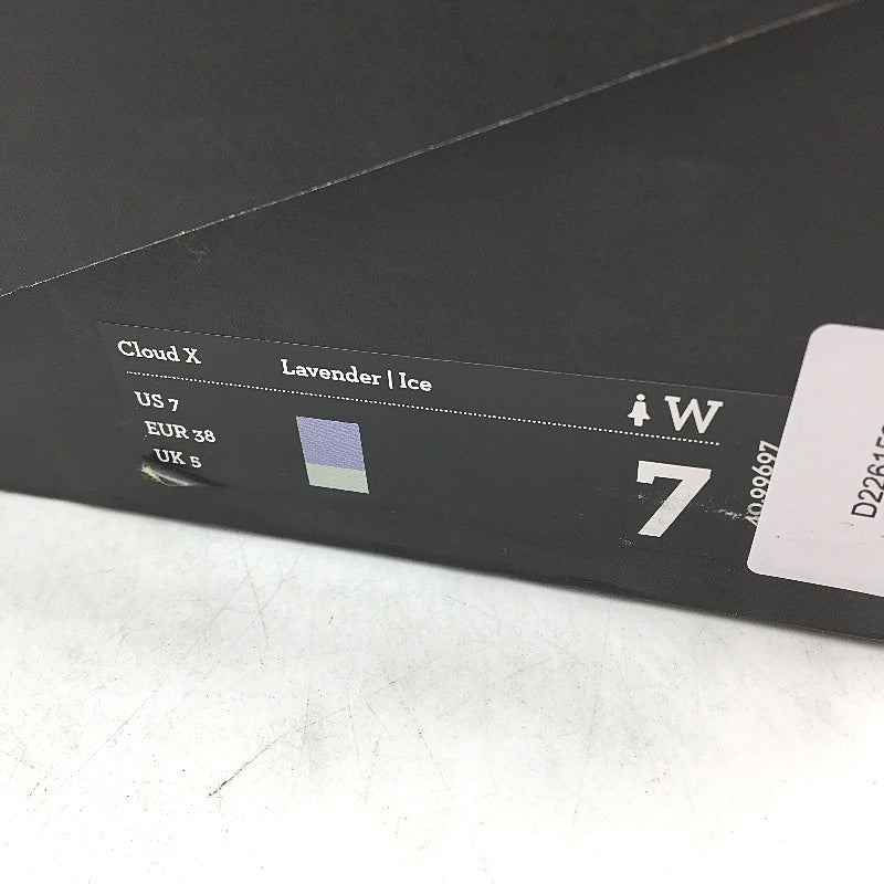 On Running Cloud X Lavender Ice Lace Up Sneaker Shoes Ladies Size US 7 EU 38 NEW