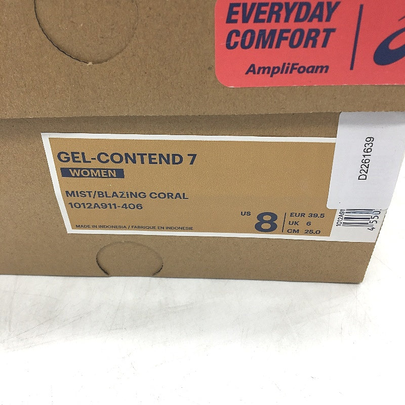 Asics Ortholite Gel-Contend 7 Mist Blue Lite Sneakers Ladies US 8 EU 39.5 NEW