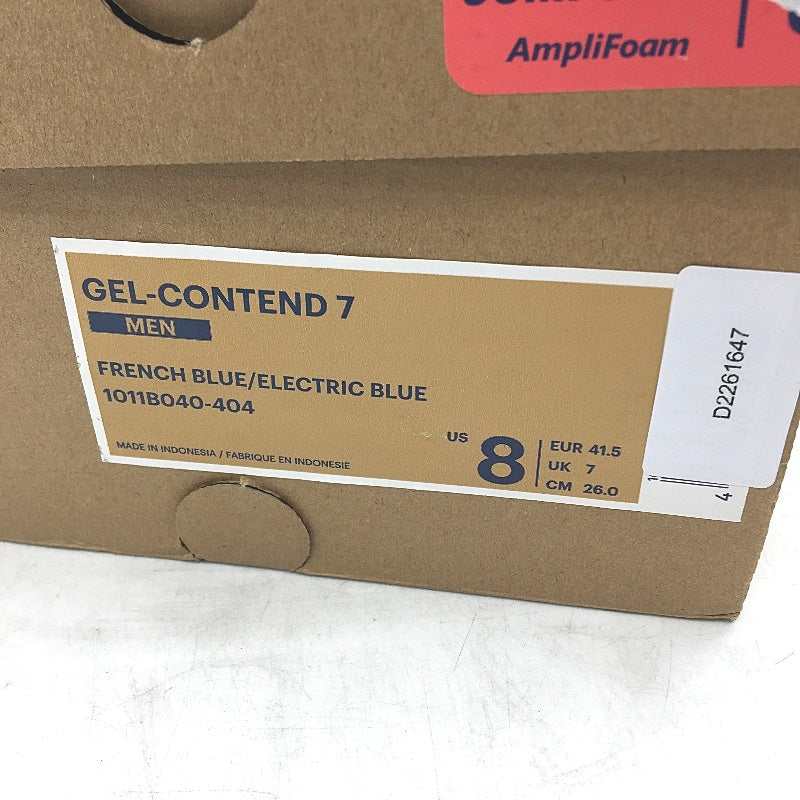 Asics Otholite Gel-Contend 7 Amplifoam French Blue Sneakers Mens US8 EU 41.5 NEW