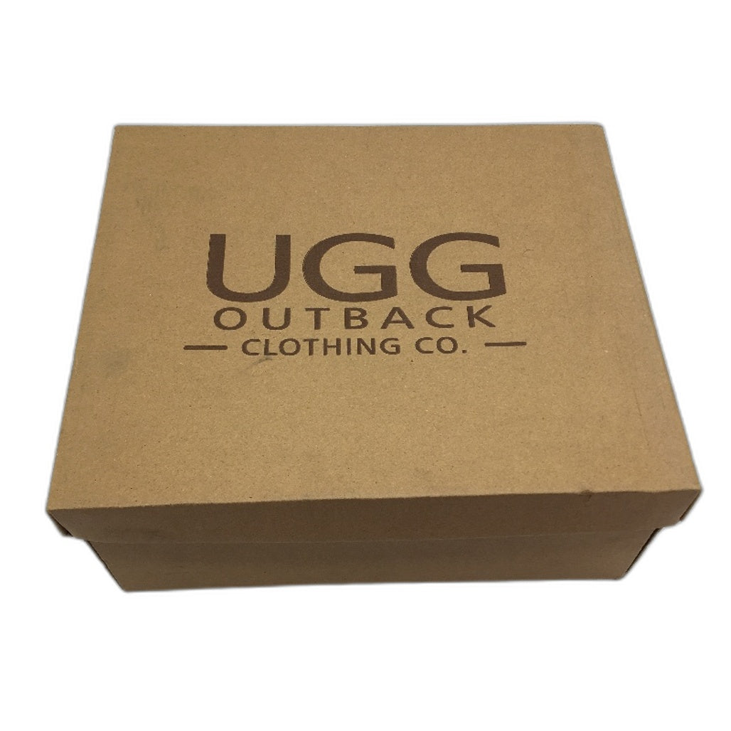 UGG Outback Australian Sheepskin Black Mini Classic Boot Unisex M8 L9 NEW