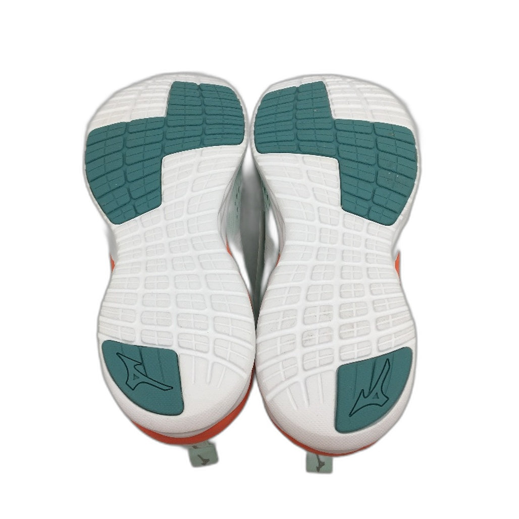 Mizuno Wave Revolt 2 Aqua & Neon Orange Running Course Sneakers Ladies US 9 NEW