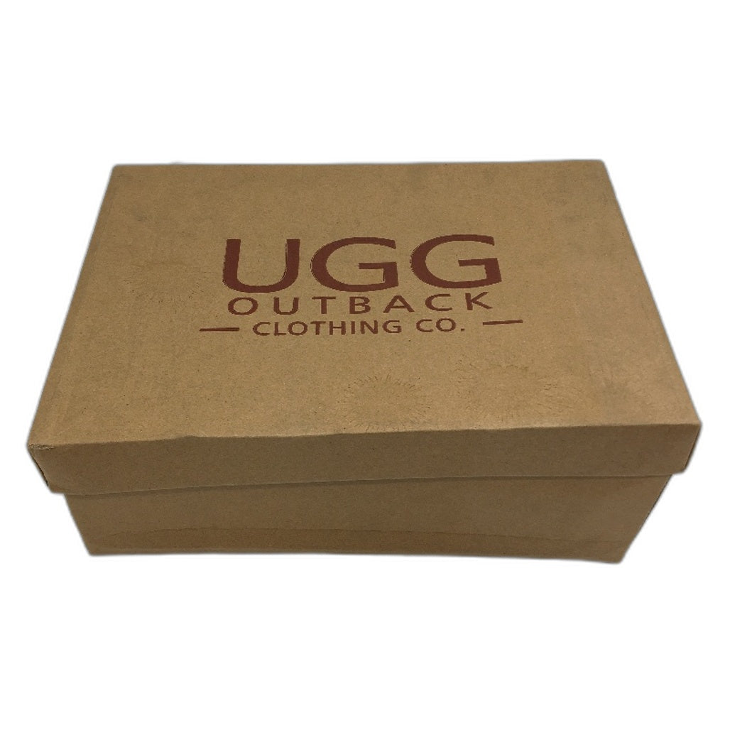 UGG Outback AUS Sheepskin Black Moccasins Slippers Unisex US M12 L13 EU 46 NEW