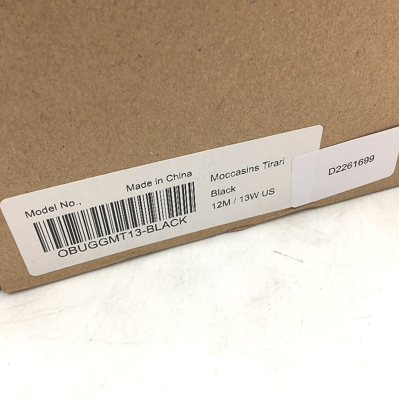 UGG Outback AUS Sheepskin Black Moccasins Slippers Unisex US M12 L13 EU 46 NEW