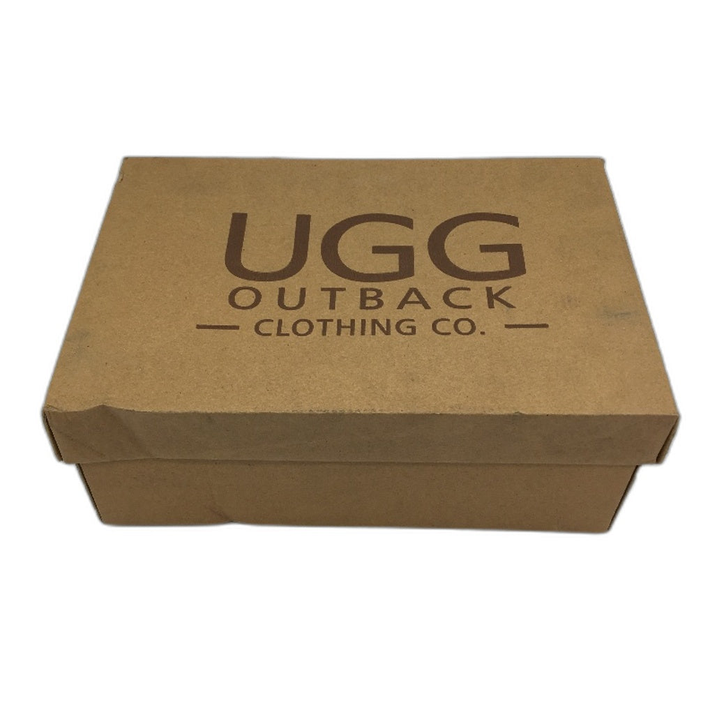UGG Outback AUS Sheepskin Black Moccasins Slippers Unisex US M5 L6 EU37 NEW