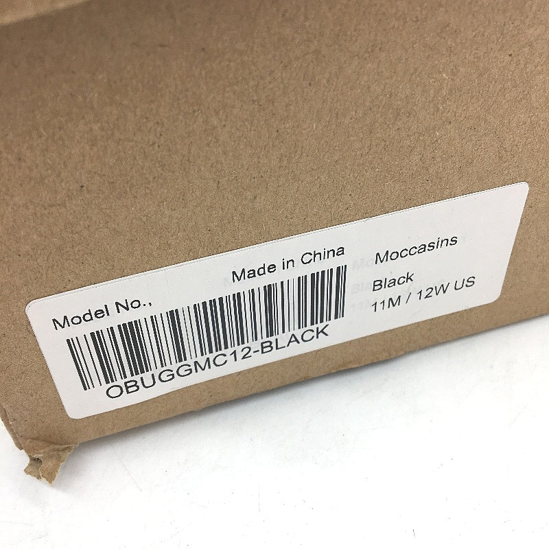 UGG Outback AUS Sheepskin Black Moccasins Slippers Unisex US M11 L12 EU 45 NEW