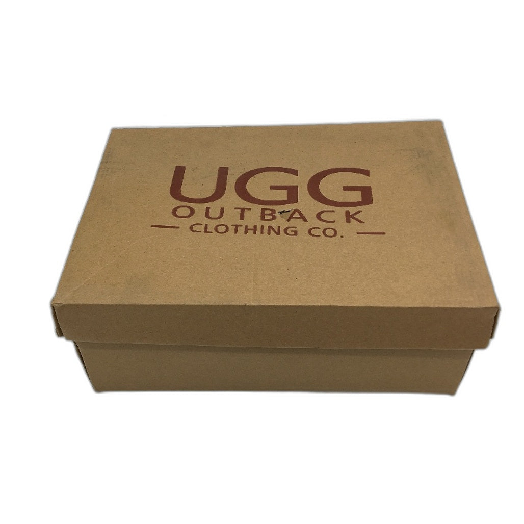 UGG Outback AUS Sheepskin Black Moccasins Slippers Unisex US M10 L11 EU 44 NEW