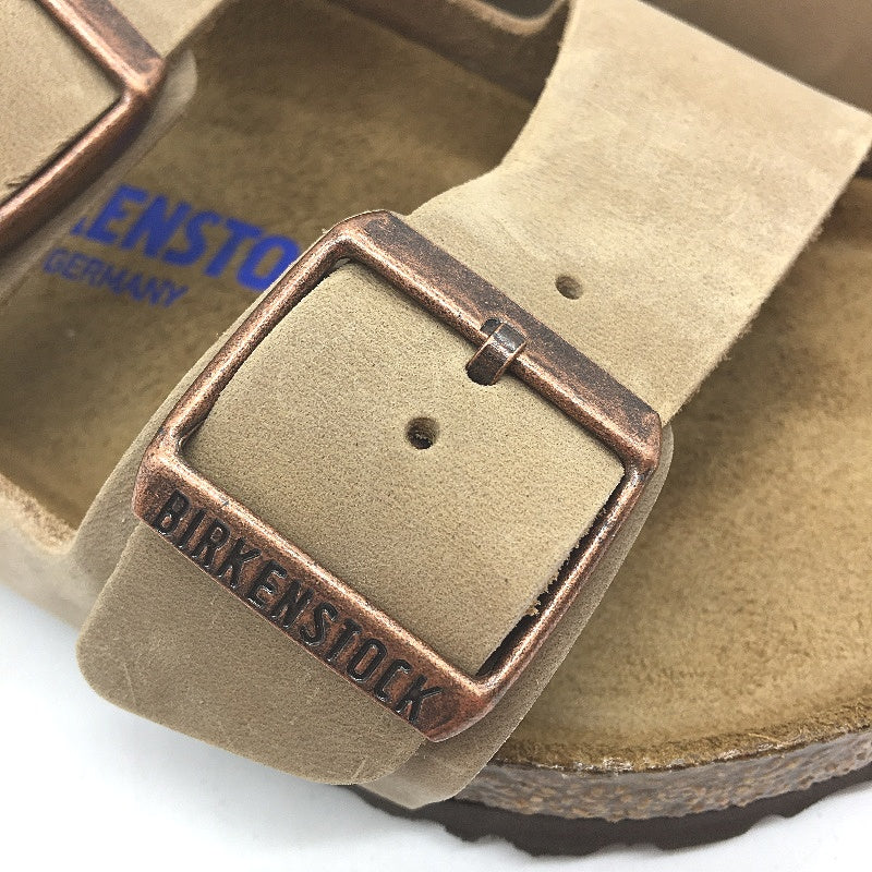 Birkenstock Arizona BS Tabacco Brown Leather Slides Unisex L7 M4 EU 37 NEW