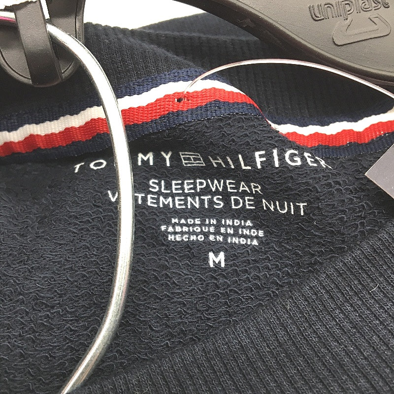 Tommy Hilfiger 2 Piece Logo Navy Blue Blazer Pyjama Set Ladies Size Medium NEW