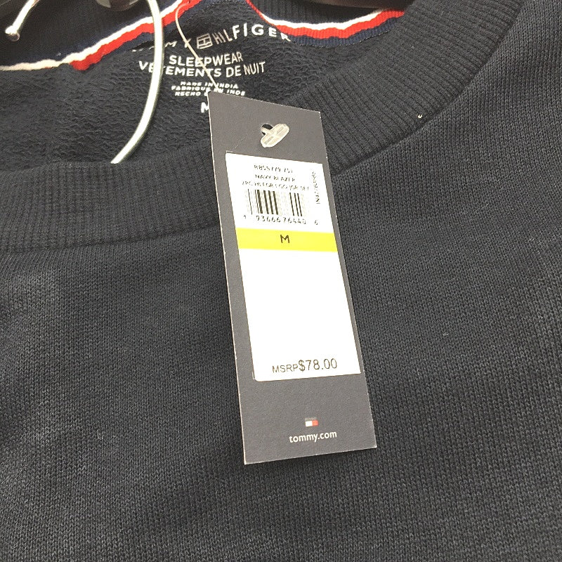 Tommy Hilfiger 2 Piece Logo Navy Blue Blazer Pyjama Set Ladies Size Medium NEW