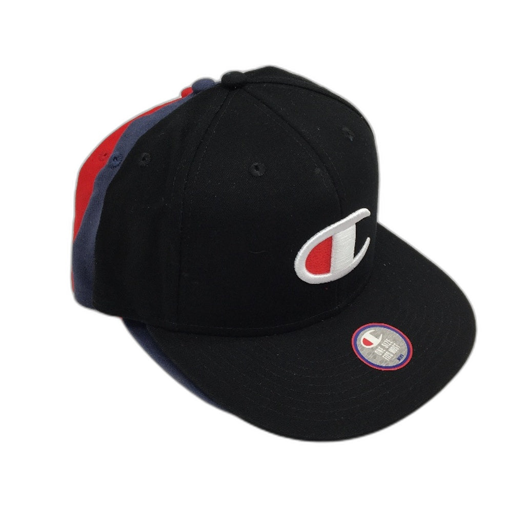 Champion 3 Pack Black Red Blue Logo Snapback Baseball Cap Unisex One Size NEW