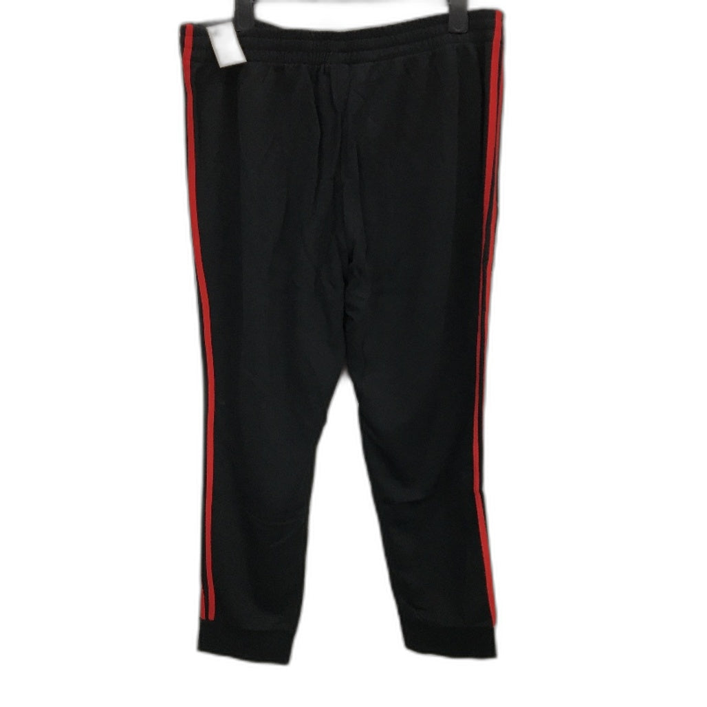 Adidas 3 Stripes French Terry Black Red Tapered Trackpants Mens Size 2XL NEW
