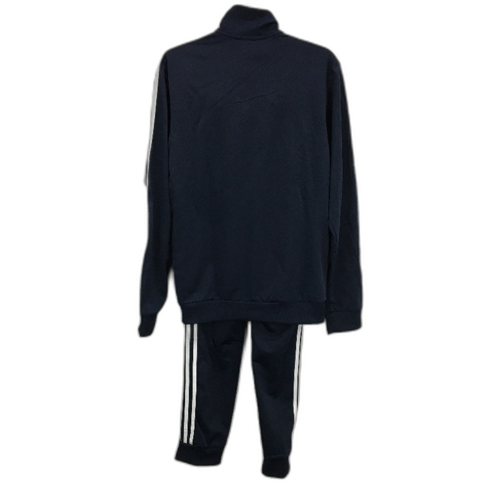 Adidas Essentials 3 Stripes Navy Blue Zip Up Track Suit Mens Size UK 36/38 NEW