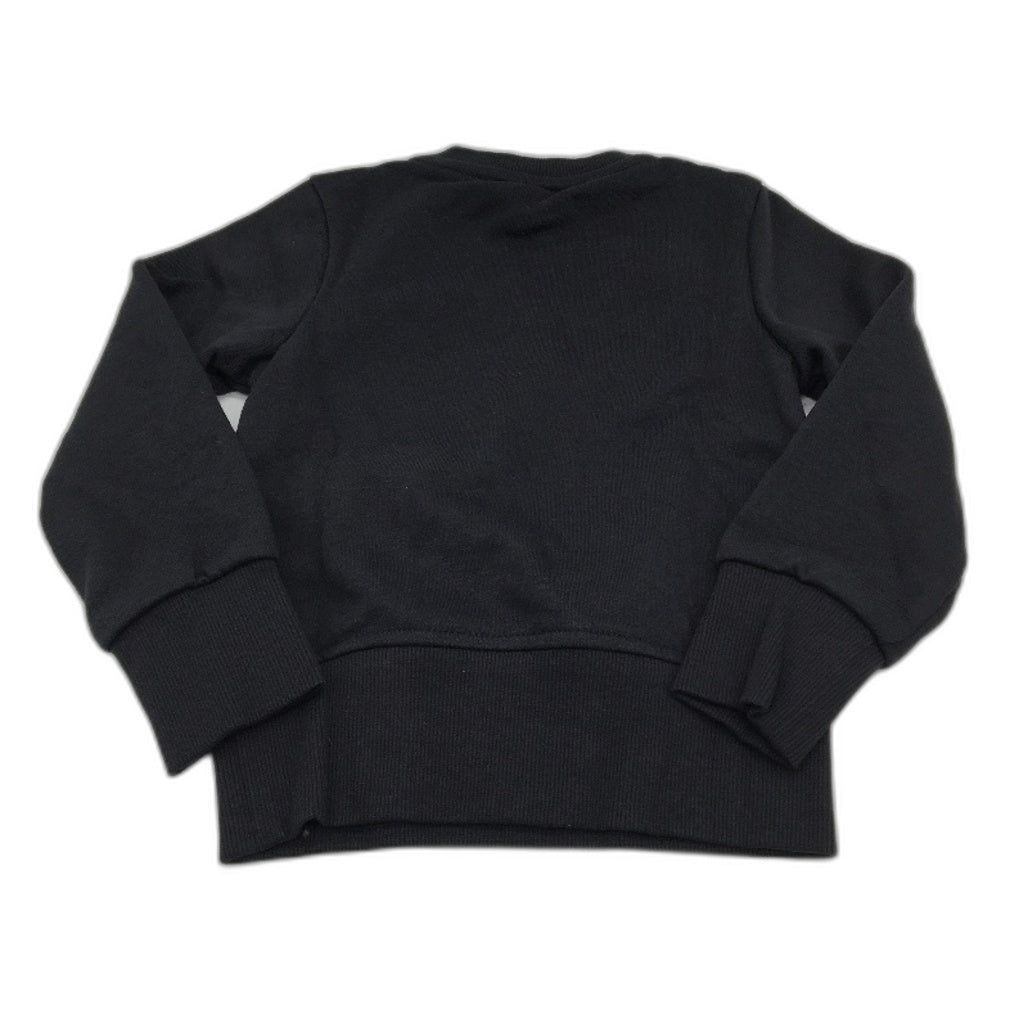 Adidas Essentials Logo Black Crew Neck Sweatshirt Girls Size UK 4-5 Yrs NEW