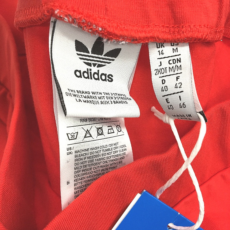 Adidas Mid-Waist Letter Short Tight Fit Vivid Red Tights Ladies Size UK 14 NEW