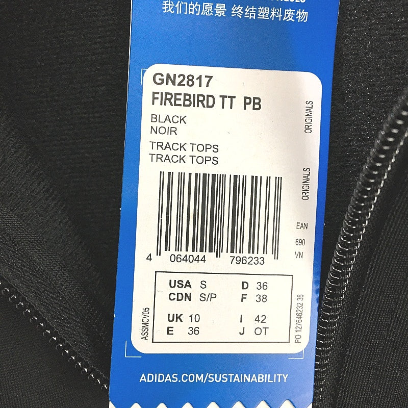 Adidas Adicolor Classics Firebird Black Track Jacket Ladies Size UK 10 NEW