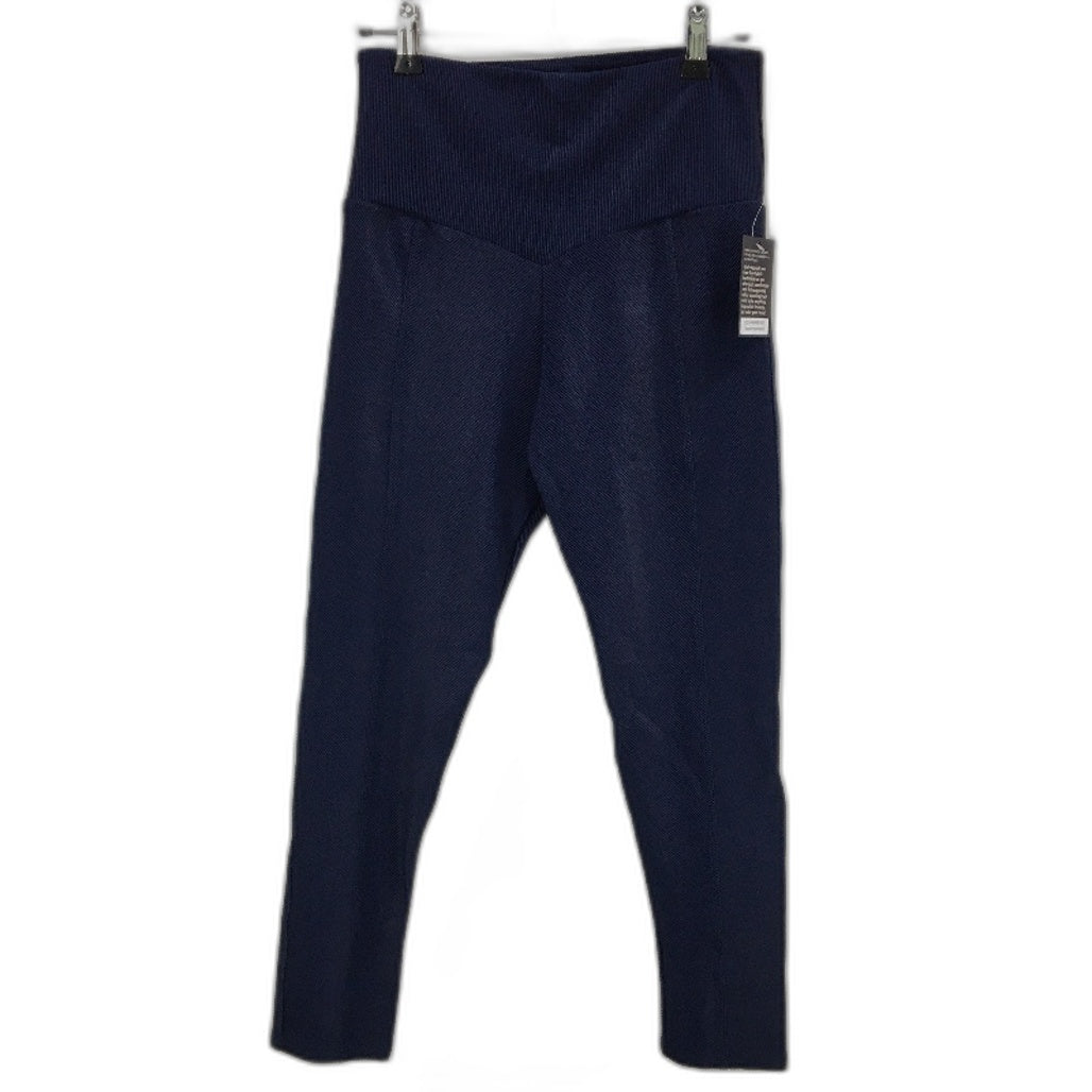 Onzie Sweetheart Midi Ribbed Navy Blue Yoga Leggings Ladies Size M/L NEW