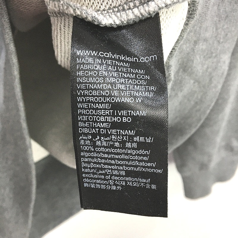 Calvin Klein Jeans Logo Crew Neck Grey Marle Terry Jumper Mens Size Medium