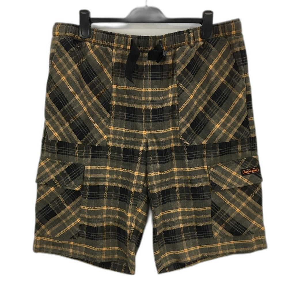 Snake Hole Plaid Runner Relaxed Fit Twill Cargo Shorts Mens Size 36 Inch NEW