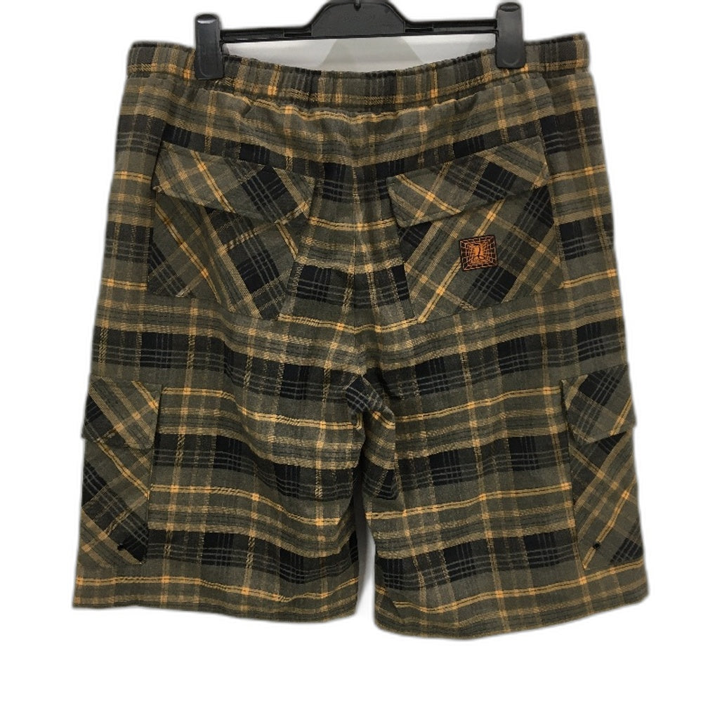 Snake Hole Plaid Runner Relaxed Fit Twill Cargo Shorts Mens Size 36 Inch NEW