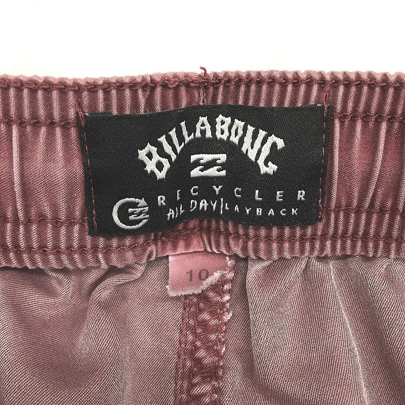 Billabong All Day Overdye Layback Vintage Style Red Boardshort Boys Size 10