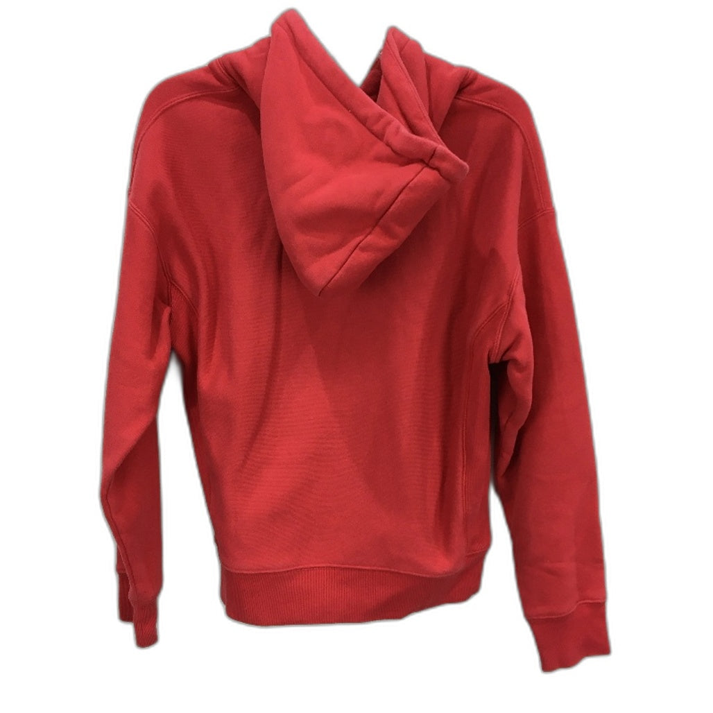 Champion Brushed Fleece Pullover Red Cotton Blend Hoodie Ladies Size Small