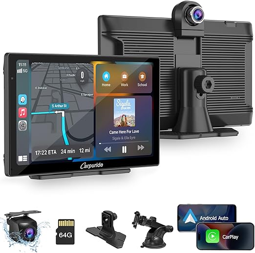 Carpuride W905 9 Touchscreen Wireless Carplay Android Car Stereo Dash Cam NEW