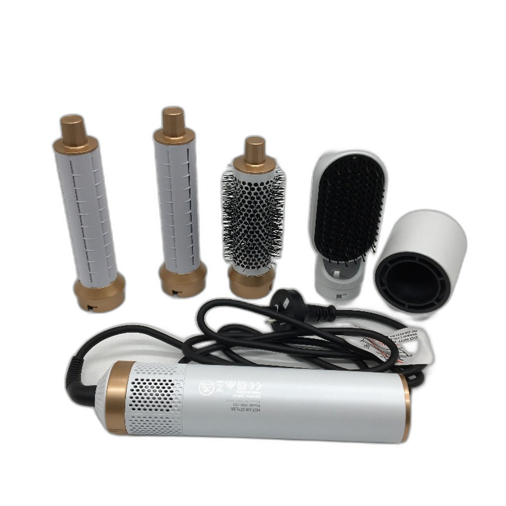 Hot Air Brush Styling Comb 5 In 1 Hair Curler Blow Dryer Styling Tool Set NEW