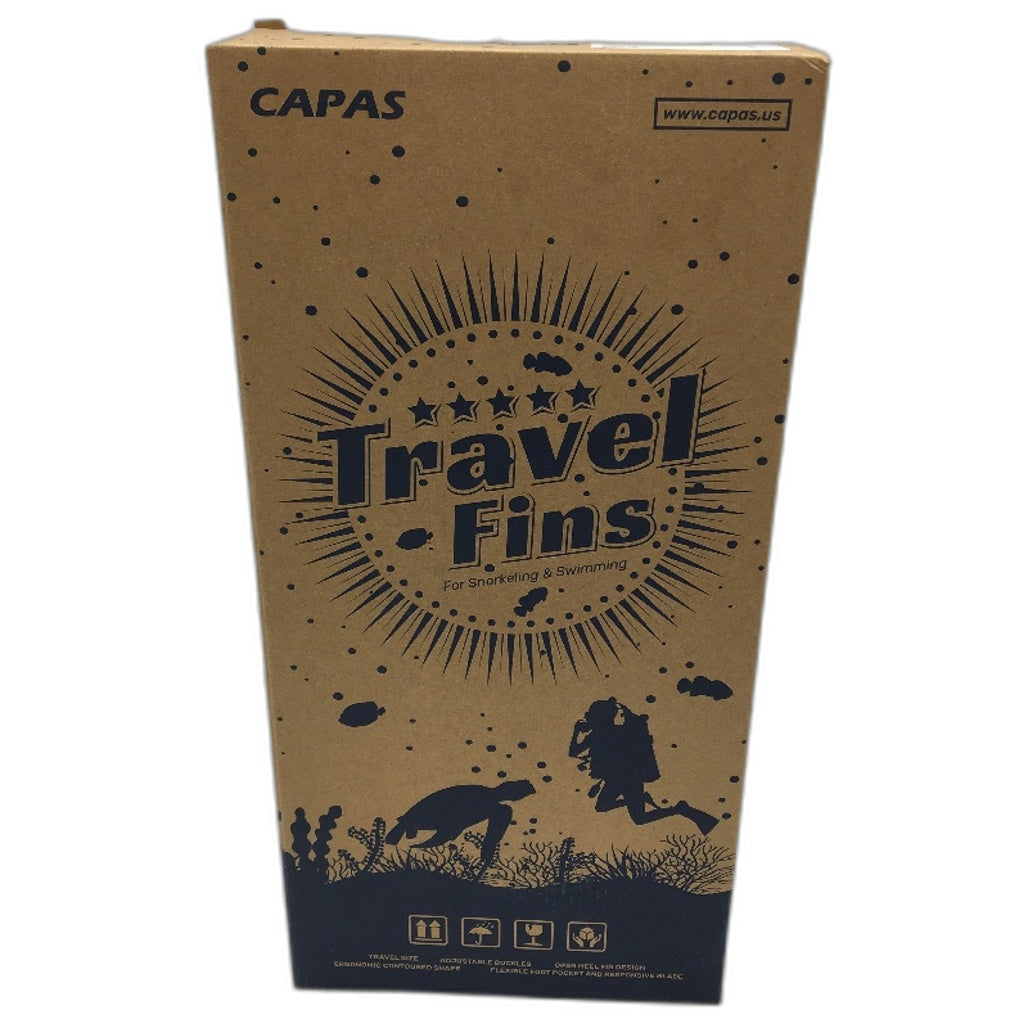 CAPAS Snorkel Swim Fins Flippers Adjustable Size L/XL Men 9-13 Women 10-14 NEW