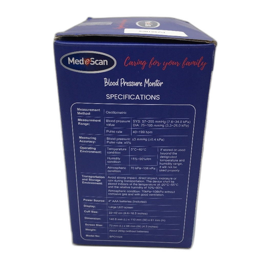 MedeScan Digital Talking Automatic Blood Pressure BP Monitor LCD Display NEW