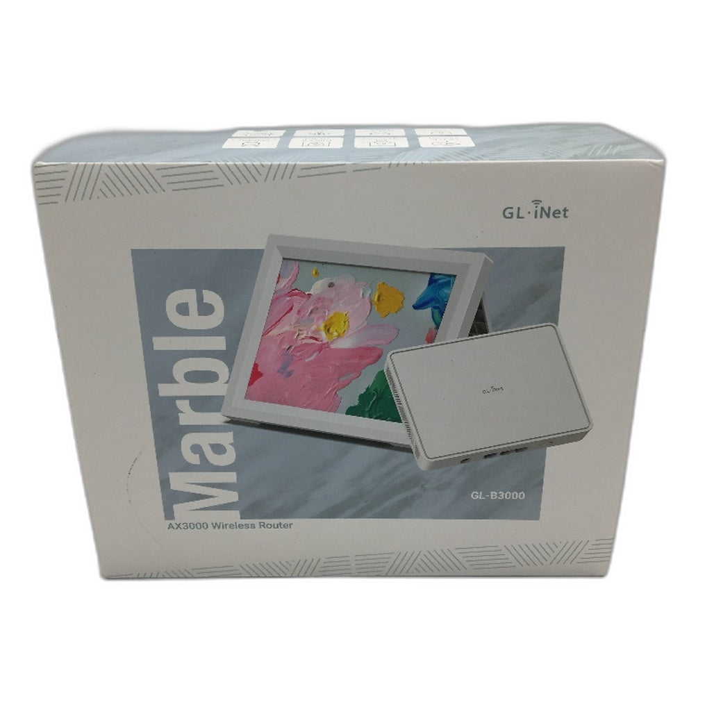 GL iNet GL B3000 Marble Wireless WiFi 6 Router With Mountable Photo Frame NEW