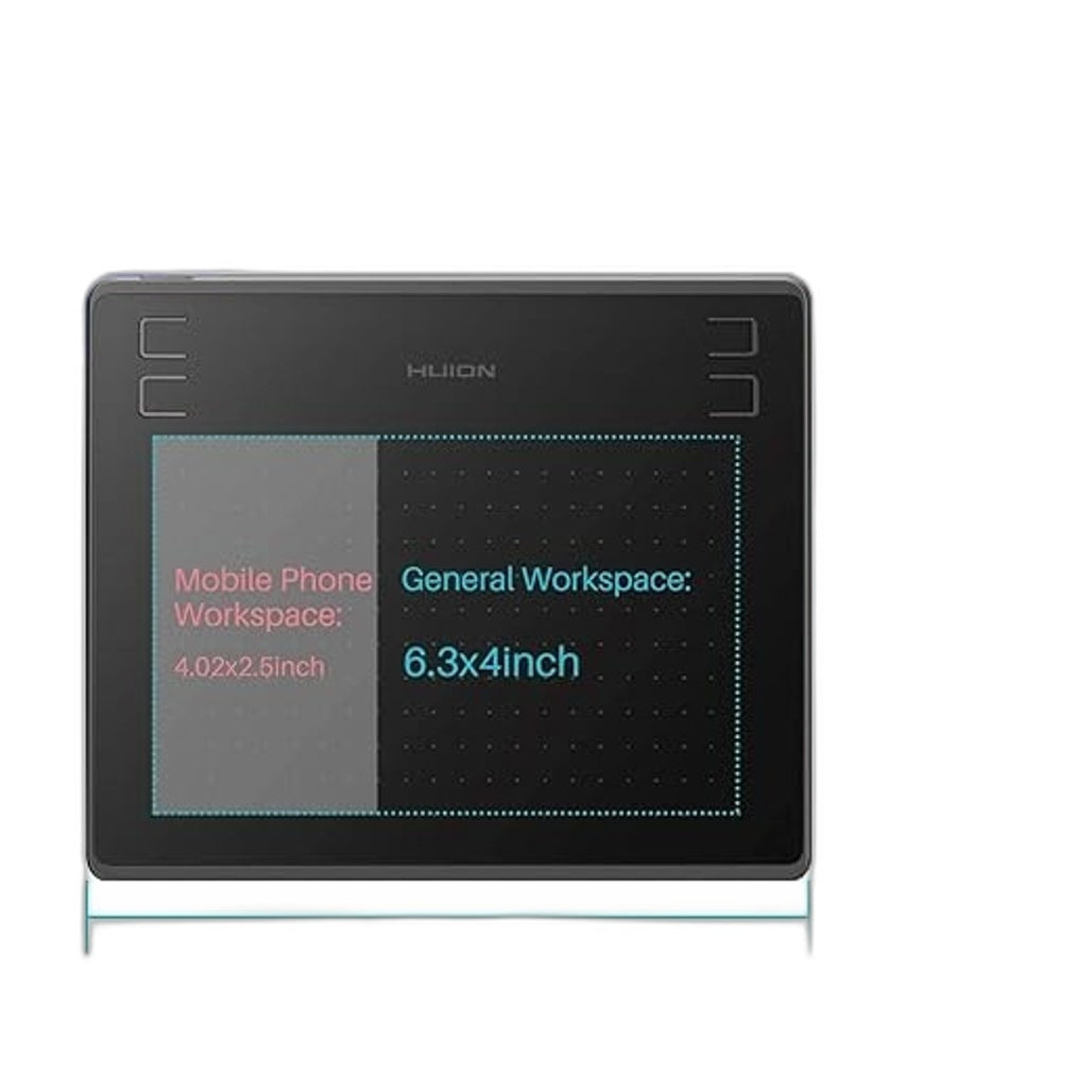 HUION HS64 Graphics Drawing Pen Tablet With Stylus Windows Linux Mac Android NEW