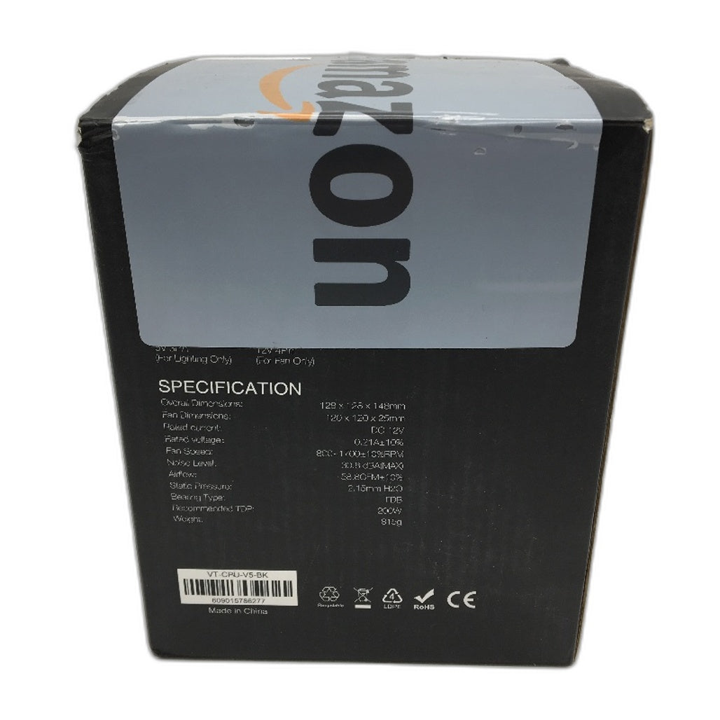 VETROO V5 CPU Cooler Cooling Fan With 5 Heat Pipes RGB Lighting Low Noise NEW