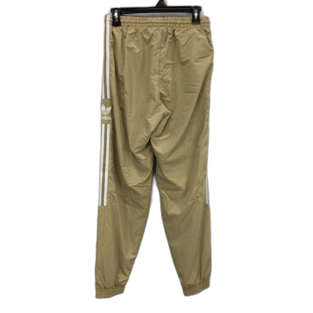 Adidas Elastic Waist Parachute Style Loose Fit Khaki Track Pants Unisex Size S