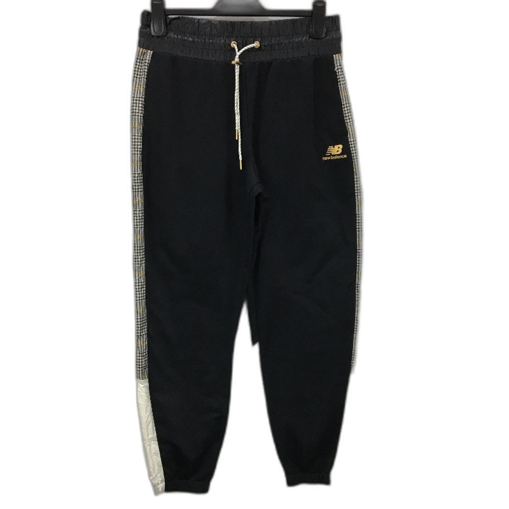New Balance Black, Gold & White Parachute Trim Casual Track Pants Ladies Size M