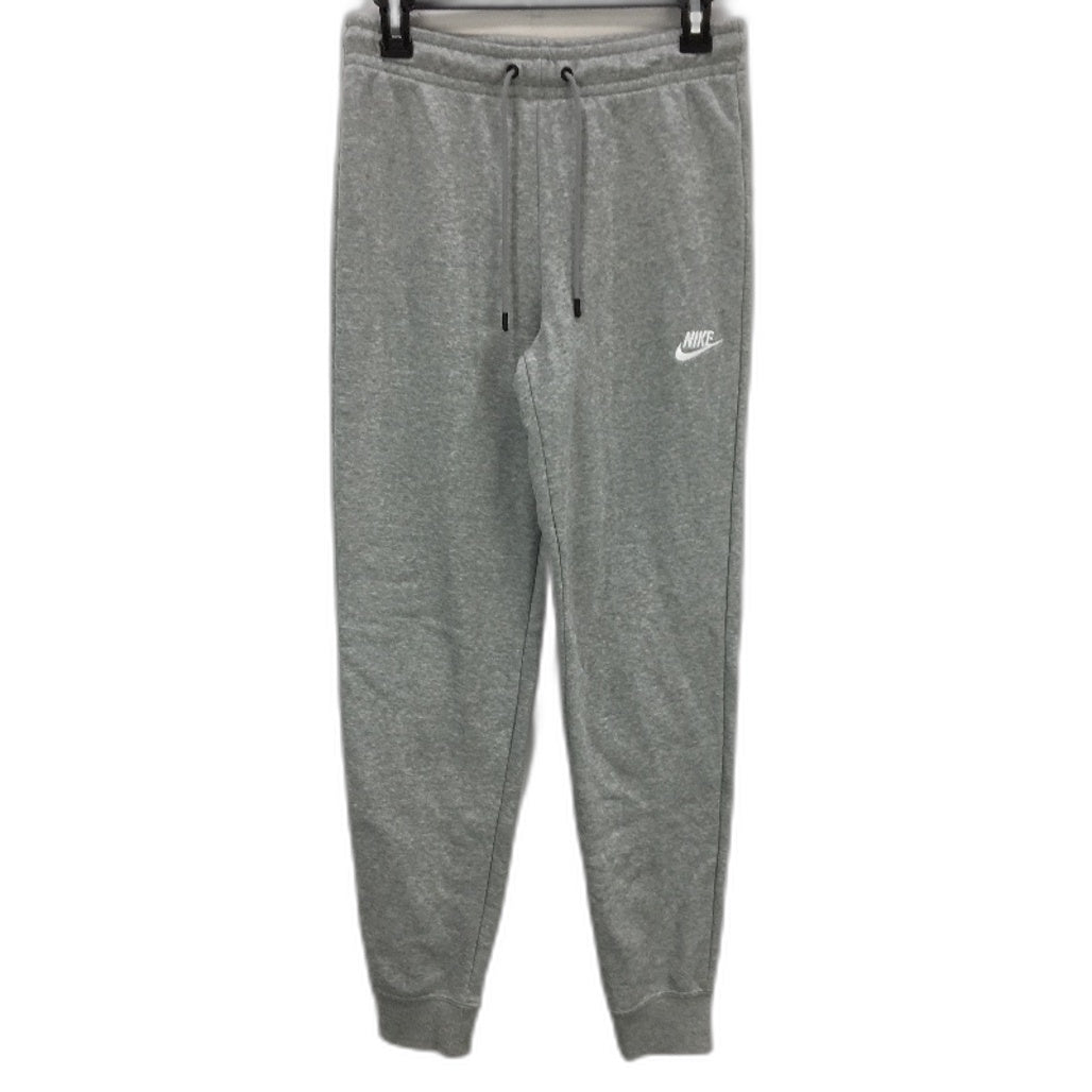 Nike Grey Marle Cotton Blend Fleece Lined Elastic Waist Track Pants Ladies Small
