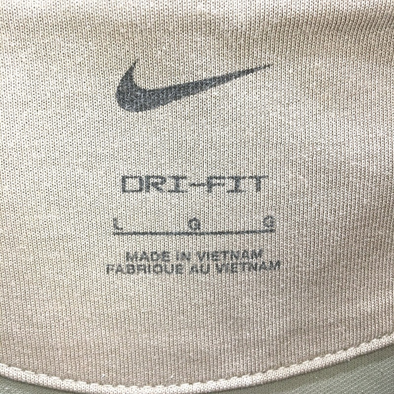 Nike Khaki Tan Dri-Fit Cotton Blend Short Sleeve Classic T-Shirt Mens Size L