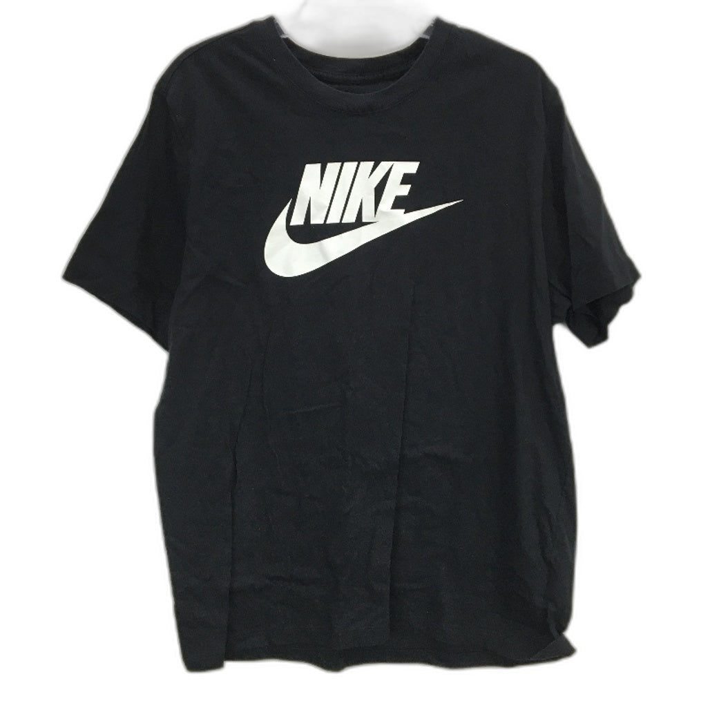 Nike Black Printed Tick Logo Cotton Short Sleeve Classic T-Shirt Mens Size XL
