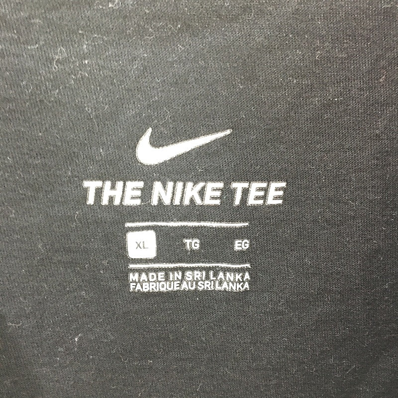 Nike Black Printed Tick Logo Cotton Short Sleeve Classic T-Shirt Mens Size XL