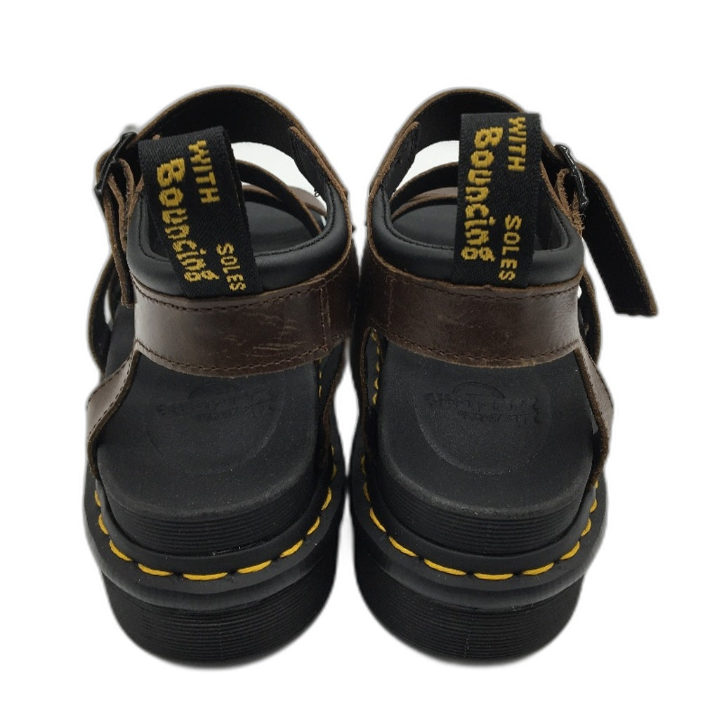 Dr Martin Soft Wear Brown Leather Blaire Sandal Shoes Ladies EU 40 US 8.5 UK 6.5