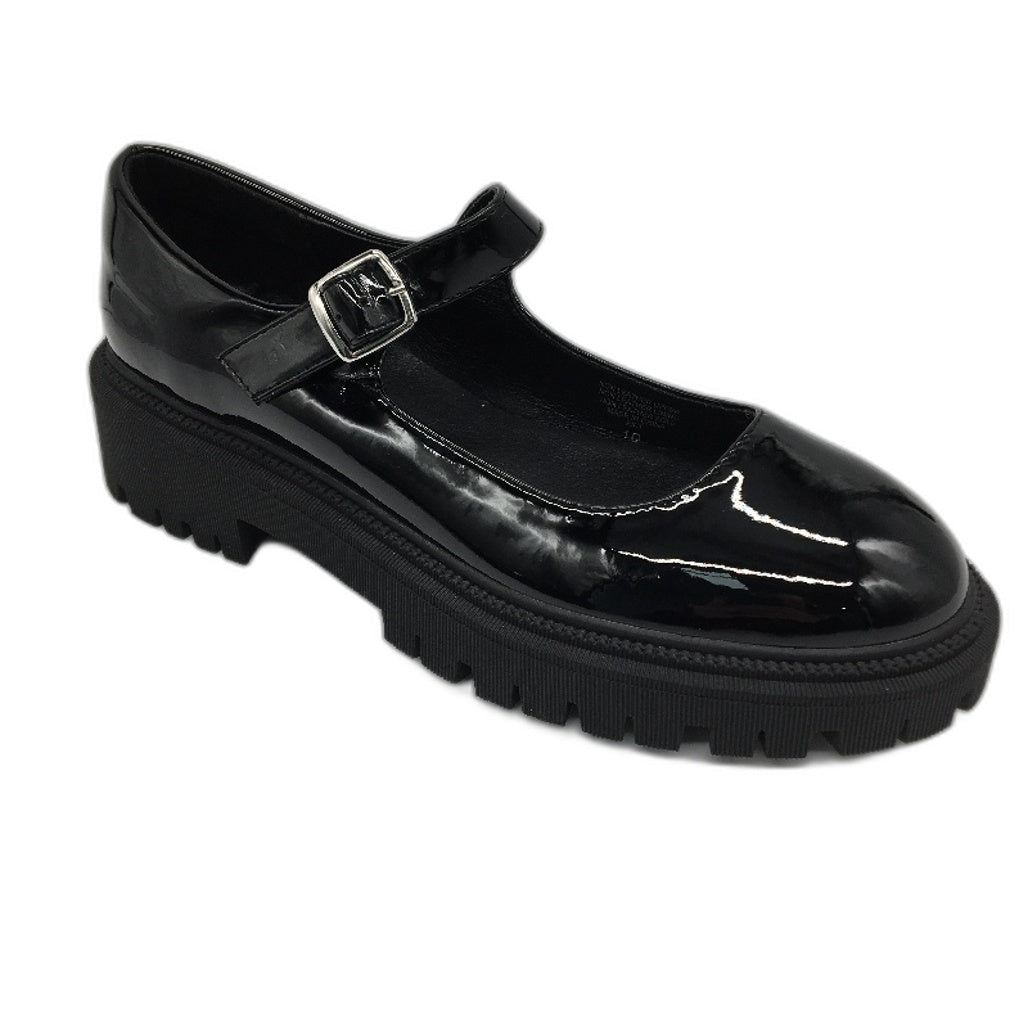 Therapy Black Patent Buckle Mary Jane Shoes Ladies AU 10 Ex-Display
