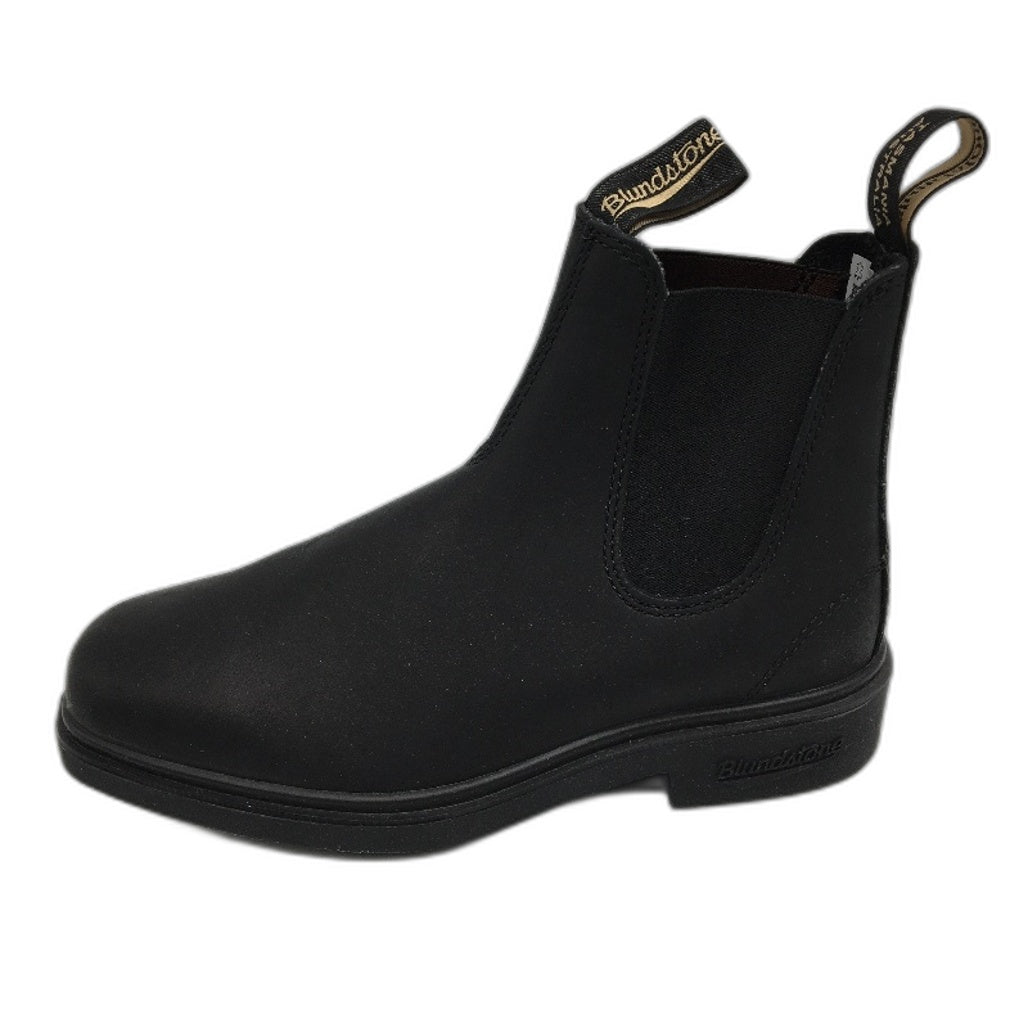 Blundstone Black Leather Elastic Sided Slip On Boots Unisex US L7 M5 UK 4