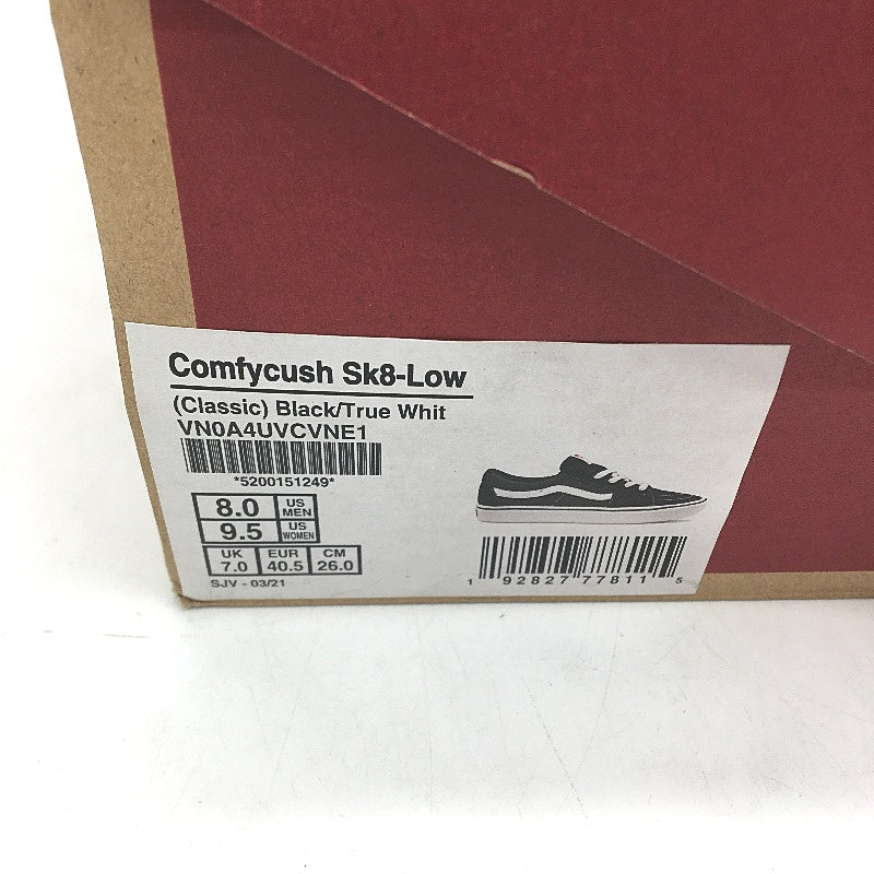 Vans Black Suede Comfycush Sk8-Low Skate Sneakers Unisex US M8 L9.5 EU 40.5 NEW